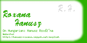 roxana hanusz business card